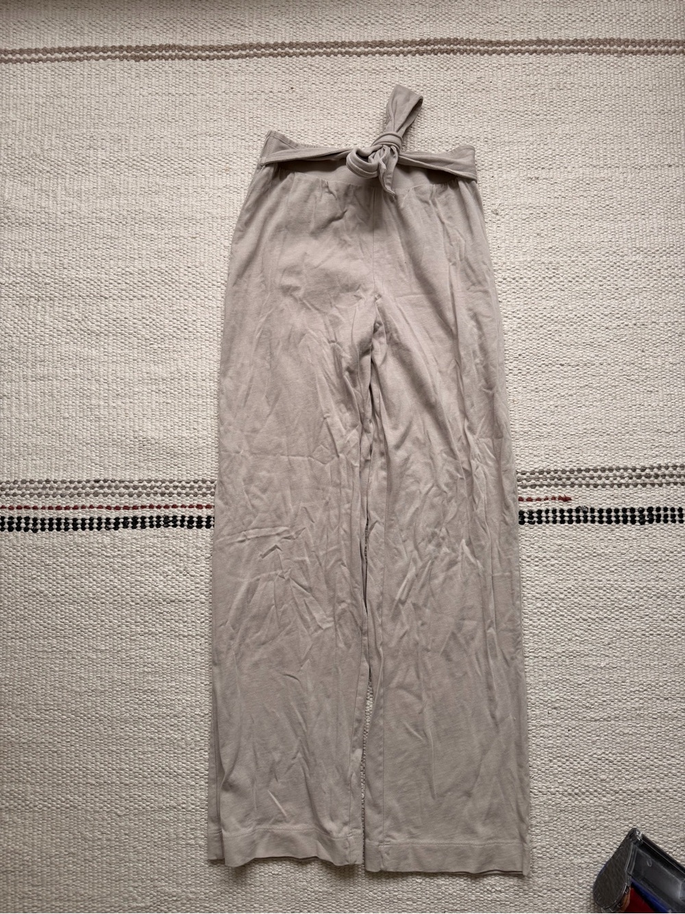 Zara Neutral Beige Elastic Waist Trousers